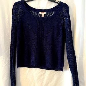 Arizona, Navy blue crop sweater, never worn! Like new!